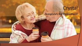 Presentation with love coffee cappuccino coffee - Presentation theme enhanced with lovely mature couple with coffee background and a  colored foreground