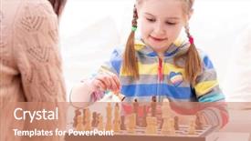  Presentation with decision - Slide set with lovely mother is playing smart background and a coral colored foreground