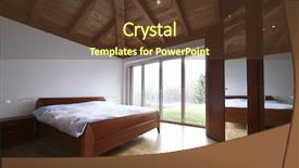  Presentation with bedroom modern - Audience pleasing slides consisting of lovely new house modern furniture backdrop and a tawny brown colored foreground