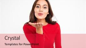  Presentation with air asia website - Slide deck featuring lovely pretty asian woman send background and a red colored foreground