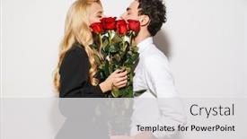  Presentation with young happy couple - Audience pleasing slide deck consisting of lovely-romantic-young-happy-couple backdrop and a light gray colored foreground