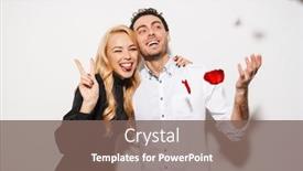  Presentation with romantic birthday couple celebrate - Slide set consisting of lovely-romantic-young-happy-couple background and a violet colored foreground