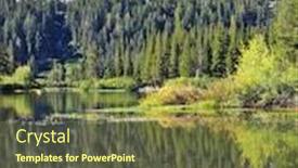  Presentation with forests - Slide set consisting of lovely-shallow-lake background and a tawny brown colored foreground