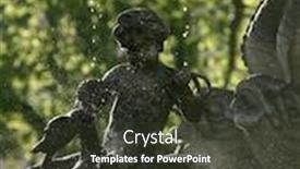  Presentation with water fountain - Presentation enhanced with lovely sunlit fountain background and a tawny brown colored foreground