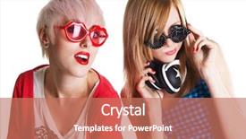  Presentation with teenage love - PPT theme having lovely teenage girls having fun background and a coral colored foreground