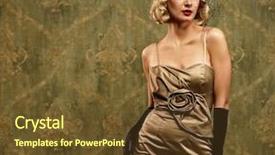  Presentation with retro - PPT layouts enhanced with lovely woman retro portrait background and a tawny brown colored foreground