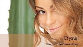  Presentation with aloe vera - Colorful slides enhanced with lovely woman with aloe vera backdrop and a coral colored foreground