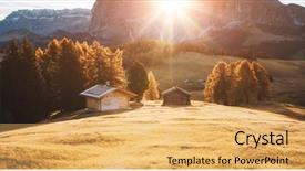 Presentation with chemical safety in work place - Amazing PPT theme having lovely yellow field in sunlight backdrop and a yellow colored foreground