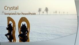  Presentation with winter - Amazing PPT theme having lovely yet frosty winter backdrop and a cream colored foreground