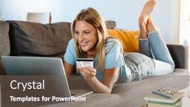  Presentation with computer room - Beautiful presentation featuring lovely-young-attractive-woman-relaxing backdrop and a violet colored foreground