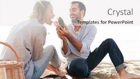 Presentation with picnic - Audience pleasing theme consisting of lovely-young-couple-having backdrop and a white colored foreground