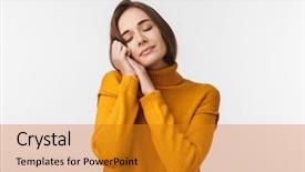  Presentation with black white love - Presentation consisting of lovely young girl wearing braces background and a gold colored foreground