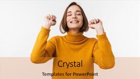  Presentation with fake braces - Beautiful slide set featuring lovely young girl wearing braces backdrop and a gold colored foreground