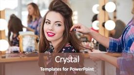  Presentation with beauty salon - Amazing PPT layouts having lovely young woman in beauty backdrop and a violet colored foreground