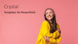  Presentation with love between man and woman - Slides having lovely-young-woman-wearing-warm background and a coral colored foreground