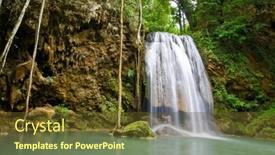  Presentation with lover - Slides consisting of lover at erawan waterfall west background and a tawny brown colored foreground