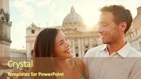  Presentation with vatican - Slide deck consisting of lovers at sunset in vatican background and a tawny brown colored foreground