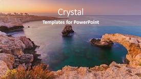  Presentation with napa - Colorful presentation design enhanced with lovers-bridge-at-sunrise backdrop and a coral colored foreground