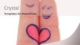  Presentation with lovers - Presentation theme featuring lovers-fingers-isolated-on-white background and a lemonade colored foreground