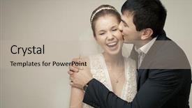  Presentation with gentle - Audience pleasing presentation design consisting of lovers groom and bride studio backdrop and a mint green colored foreground