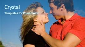  Presentation with sky blue - Presentation design having bubbles in blue clear water background and a teal colored foreground.