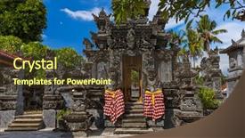  Presentation with bali temple - Cool new presentation theme with lovina - bali island indonesia backdrop and a tawny brown colored foreground