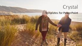  Presentation with sand dunes - Amazing PPT layouts having loving-active-senior-couple-holding backdrop and a white colored foreground