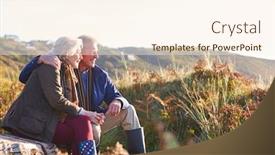  Presentation with senior couple - Slide deck consisting of loving-active-senior-couple-walking background and a cream colored foreground