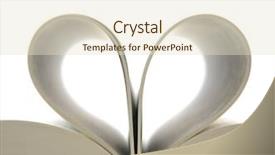  Presentation with heart book - Cool new presentation with loving books pages of book backdrop and a  colored foreground
