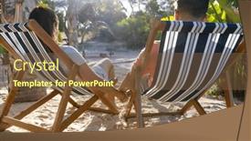  Presentation with hands holding - Presentation theme consisting of loving-caucasian-young-couple-holding background and a tawny brown colored foreground