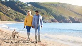  Presentation with holding hands - Beautiful theme featuring loving-couple-holding-hands backdrop and a lemonade colored foreground
