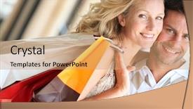  Presentation with family shopping - Presentation consisting of loving couple shopping background and a coral colored foreground