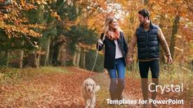  Presentation with mangroves mangrove trees along - Beautiful presentation design featuring loving-couple-walking-with-pet backdrop and a red colored foreground