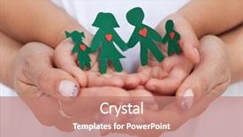  Presentation with family holding hands - Amazing presentation theme having loving-family-concept-with-adult backdrop and a coral colored foreground