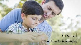  Presentation with in loving memory - Colorful presentation enhanced with loving father puts a bandage backdrop and a mint green colored foreground