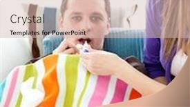  Presentation with living room - Theme featuring loving-girlfriend-taking-temperature background and a soft green colored foreground