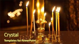  Presentation with wax - Audience pleasing theme consisting of loving god - burning wax candle flame light backdrop and a tawny brown colored foreground