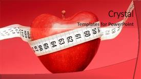  Presentation with healthy food - PPT layouts consisting of loving healthy food heart shaped background and a crimson colored foreground