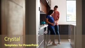  Presentation with hispanic pregnant - Audience pleasing PPT theme consisting of loving-hispanic-husband-with-pregnant backdrop and a violet colored foreground