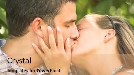  Presentation with kiss - Theme enhanced with loving kiss background and a coral colored foreground