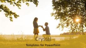  Presentation with wedding - Cool new presentation theme with loving-man-making-a-wedding backdrop and a gold colored foreground