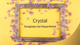  Presentation with memory - PPT theme having loving memory - beautiful lilac flowers and photo background and a yellow colored foreground