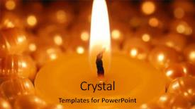  Presentation with pearls - Beautiful theme featuring loving memory - burning candle in the center backdrop and a gold colored foreground