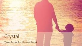  Presentation with loving memory - Presentation theme featuring loving memory - father and son background and a lemonade colored foreground