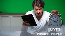  Presentation with love - PPT theme having loving memory - young handsome man suffering background and a gray colored foreground