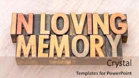  Presentation with loving memory - Audience pleasing presentation theme consisting of loving memory word abstract backdrop and a coral colored foreground