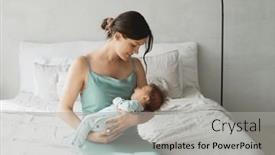  Presentation with loving mom - Slide deck enhanced with loving-mom-carying and a light gray colored foreground