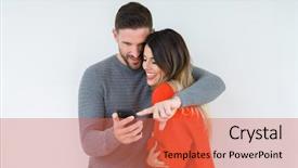  Presentation with love - Presentation enhanced with loving others - beautiful young couple in love background and a red colored foreground