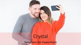  Presentation with loving hearts love heart candy - Cool new presentation theme with loving others - beautiful young couple in love backdrop and a coral colored foreground