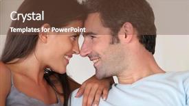  Presentation with love - Presentation design with loving others - love couple looking at each background and a tawny brown colored foreground